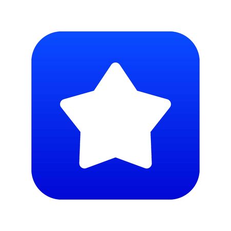 Star icon digital blueの写真素材