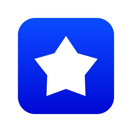 Star icon digital blueの写真素材
