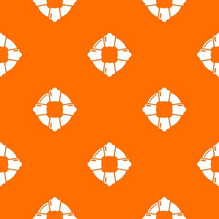 Lifebuoy pattern orangeの写真素材