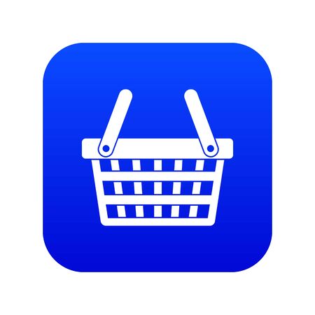 Shopping basket icon digital blueの写真素材