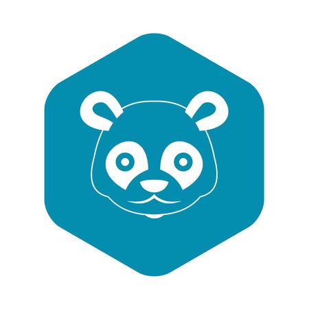 Head of panda icon, simple styleの写真素材