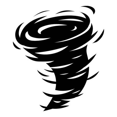 Tornado icon, simple styleの写真素材