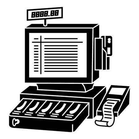 Cash register icon, simple styleの写真素材