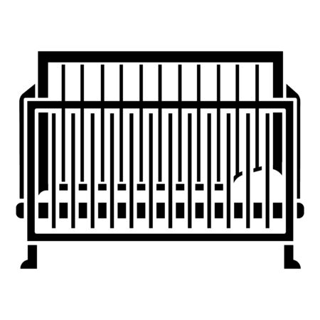 Crib icon, simple styleの写真素材