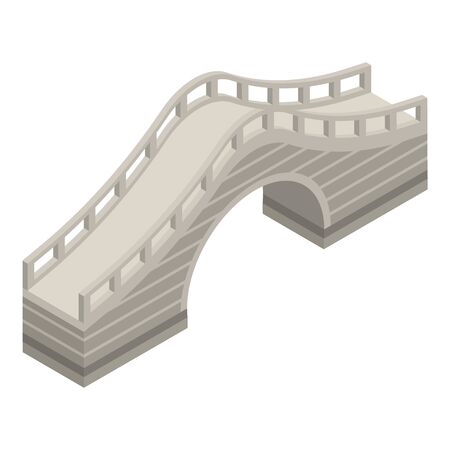 Romantic bridge icon, isometric styleの写真素材