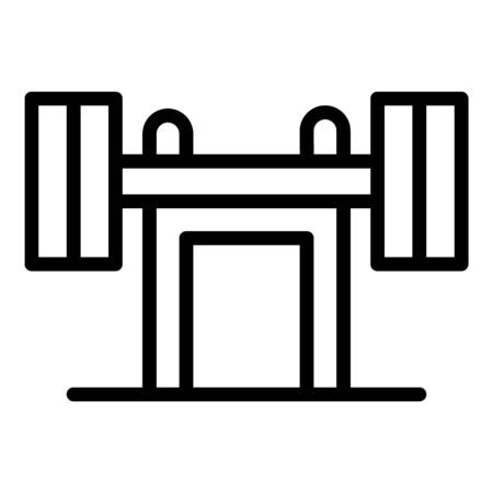 Lifting dumbell icon, outline styleの写真素材