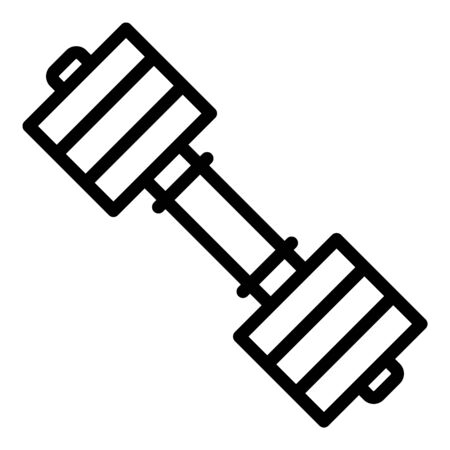Metal dumbell icon, outline styleの写真素材