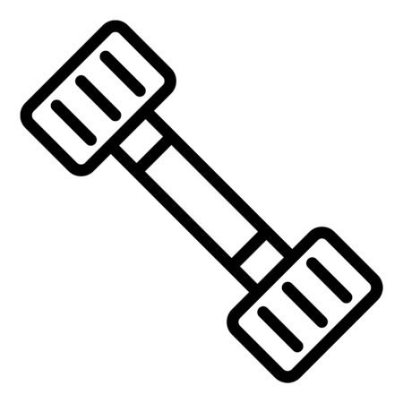 Sport barbell icon, outline styleの写真素材