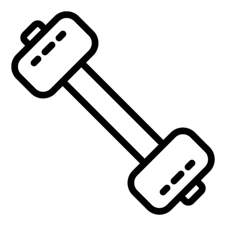 Heavy dumbell icon, outline styleの写真素材