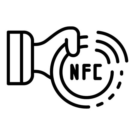 Nfc technology icon, outline styleの写真素材