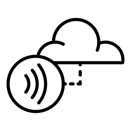 Nfc cloud data icon, outline styleの写真素材