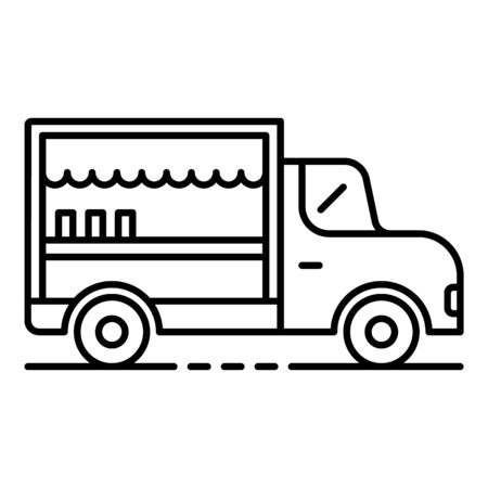 Food truck icon, outline styleの写真素材