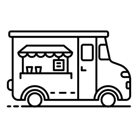 Festival food vehicle icon, outline styleの写真素材