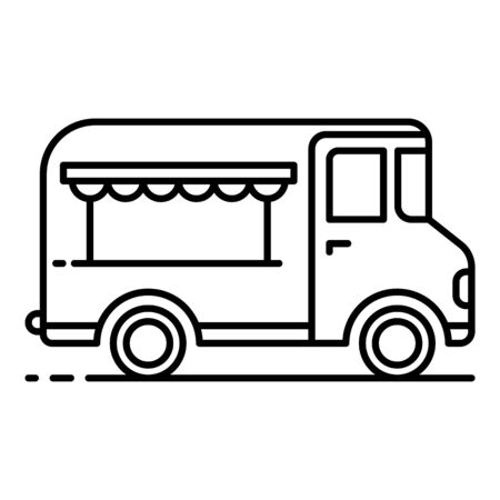 Gourmet food truck icon, outline styleの写真素材
