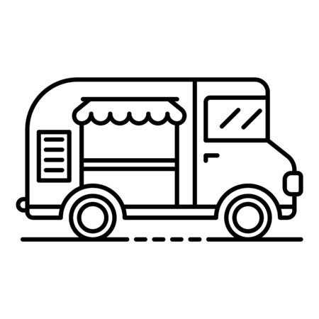 Ice cream truck icon, outline styleの写真素材