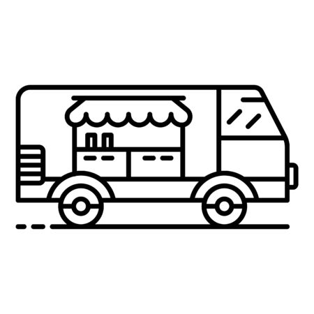 Fast food vehicle icon, outline styleの写真素材