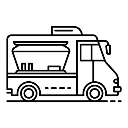 Modern food truck icon, outline styleの写真素材