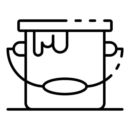 Paint bucket icon, outline styleの写真素材