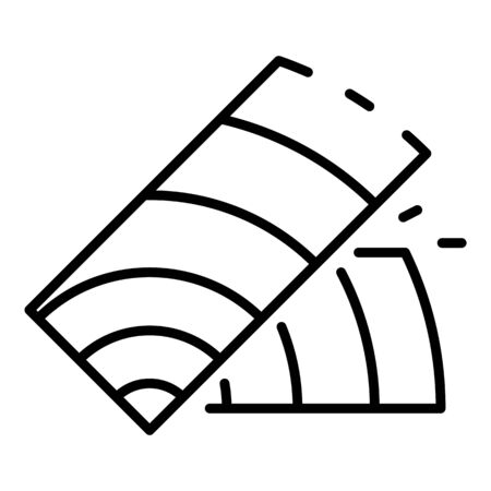 Wood part icon, outline styleの写真素材