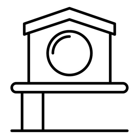 Cat house icon, outline styleの写真素材