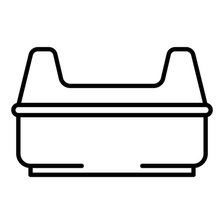 Cat basket icon, outline styleの写真素材