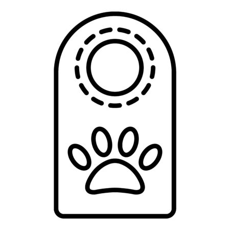Pet hotel door tag icon, outline styleの写真素材
