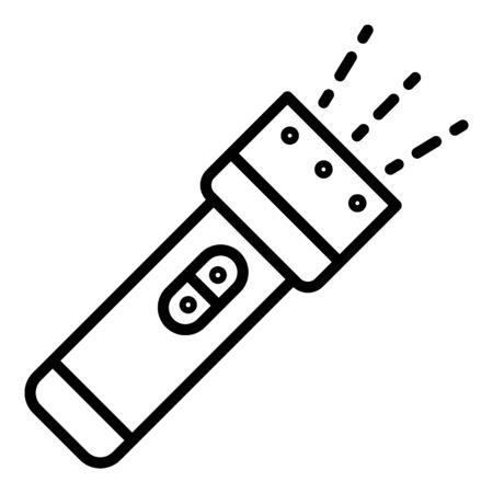 Flashlight icon, outline styleの写真素材