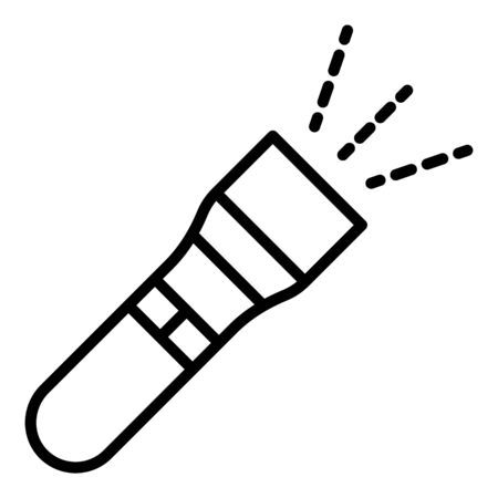 Portable flashlight icon, outline styleの写真素材