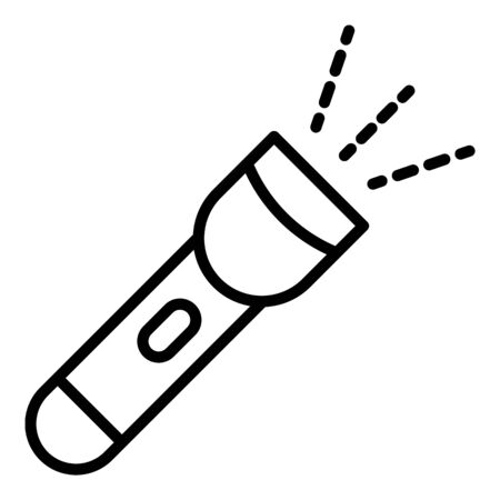 Bike flashlight icon, outline styleの写真素材