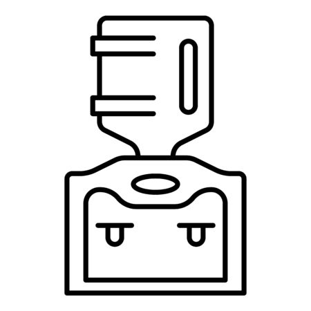 Fresh water cooler icon, outline styleの写真素材
