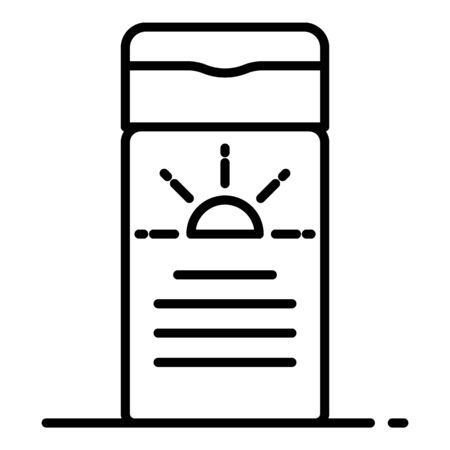 Sunscreen cream tube icon, outline styleの写真素材