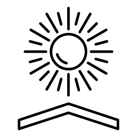 Cosmetic sun protection icon, outline styleの写真素材