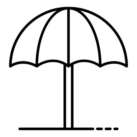 Sun beach umbrella icon, outline styleの写真素材