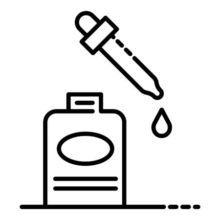 Sunscreen dropper icon, outline styleの写真素材
