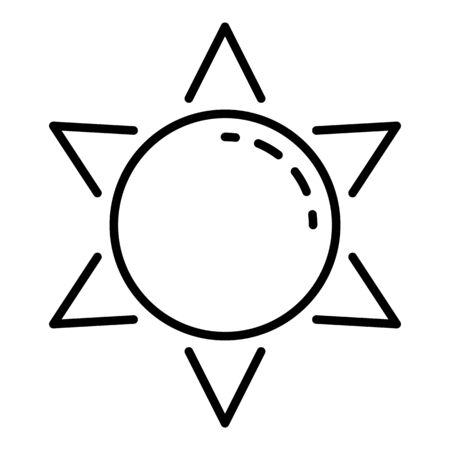 Sun icon, outline styleの写真素材