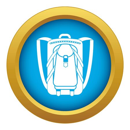 Hiking backpack icon blue isolated on white background for any designの写真素材