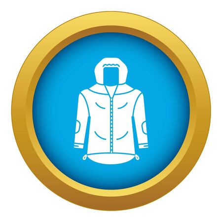 Hiking jacket icon blue isolated on white background for any designの写真素材