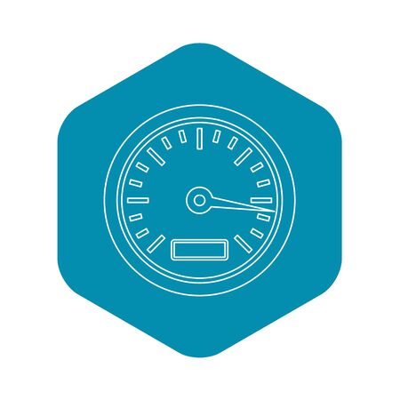 Speedometer or gauge icon. Outline illustration of speedometer or gauge icon for webの写真素材