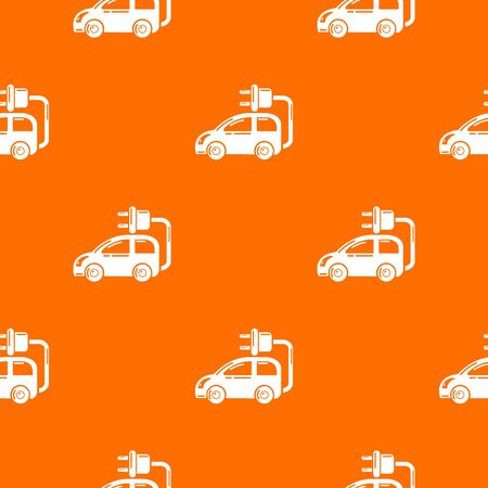 Electric car pattern orange for any web design bestの写真素材