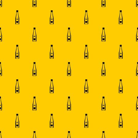 Bottle of ketchup pattern seamless repeat geometric yellow for any designの写真素材