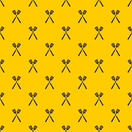 Two metal spatulas pattern seamless repeat geometric yellow for any designの写真素材