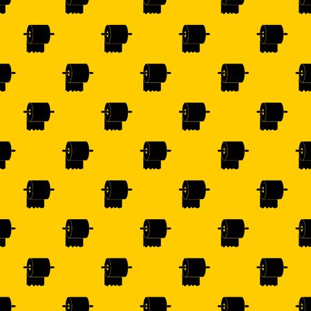 Roll of toilet paper on holder pattern seamless repeat geometric yellow for any designの写真素材