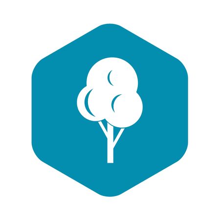 Autumn tree icon in simple style isolated illustrationの写真素材