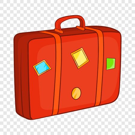 Suitcase icon in cartoon style isolated on background for any web designの写真素材