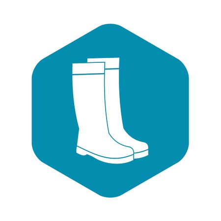 Rubber boots icon in simple style isolated illustrationの写真素材