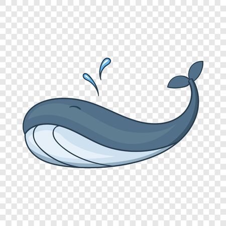 Whale icon, cartoon styleのイラスト素材
