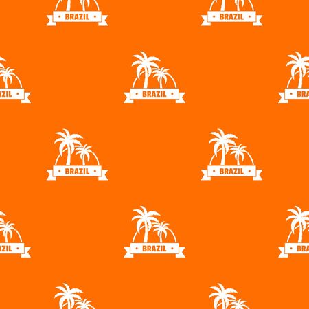 Brazil palm pattern vector orangeのイラスト素材
