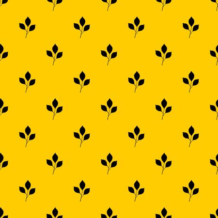 Cherry leaves pattern seamless repeat geometric yellow for any designの写真素材
