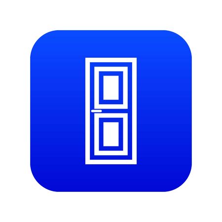 Door icon digital blue for any design isolated on white illustrationの写真素材