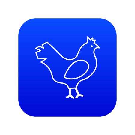 Chicken icon blueの写真素材